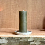 Pillar Candle/Ceramic Plate Set