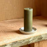Pillar Candle/Ceramic Plate Set