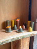 Pillar Candle/Ceramic Plate Set