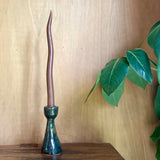 Blue/Brown Candle Holders & Amber Candles