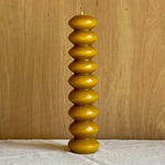 Mustard Sine Wave Pillar Candle