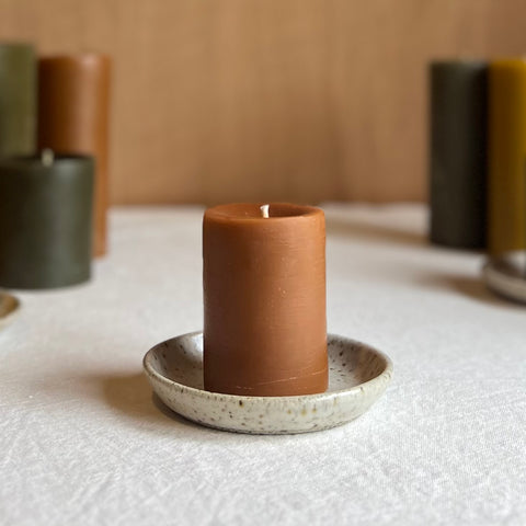 Small Ceramic Candle Plate