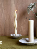 Twist candle & ceramic holder set