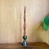 Blue/Brown Candle Holders & Amber Candles