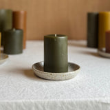 Small Ceramic Candle Plate