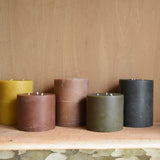 3-Wick Stump Candles