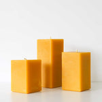 Square Beeswax Pillar Candles