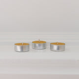100% Beeswax individual Tealight candles have a burn-time of up to 3.5 hours. Available in 6 and 10 packs.