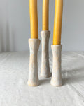 Speckled Ceramic Candle Holder and Wavy Candle Set