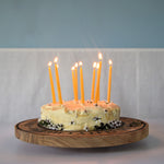 100% Beeswax hand-dipped individual Birthday candles. Burn-time up to 1.5 hours, 15cm long, available in 10 packs.