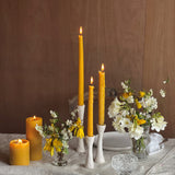 Table setting featuring our beeswax Small Eternal Pillar