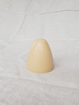 White Bell Candle with Pedestal Ceramic Holder